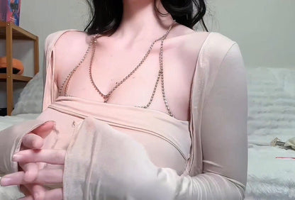 Sexy Chest Chain Rhinestones SL2 – Sparkling Y2K European